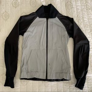 Lululemon Bright Bomber Jacket reflective silver